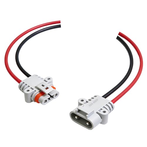 50A Battery Quick Connect Pair,IP68 Waterproof 8AWG Pre-Wired Plugs - size: Anderson 50A Waterproof Connector