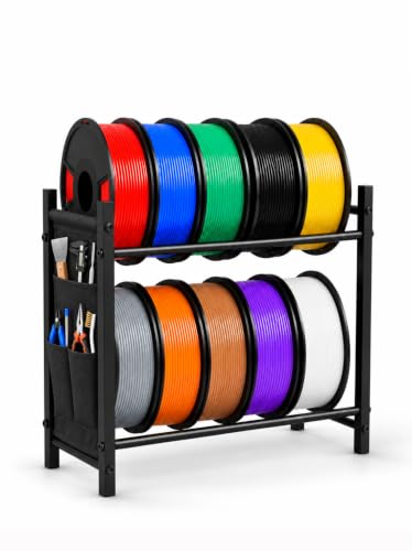 3D Printer Filament Storage Rack, Heavy Duty Metal Desk/Stand Organizer - size: Size 4