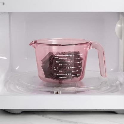 COOK WITH COLOR Glass Measuring Cups - Ideal for Cooking and Baking, Purple - color: Purple