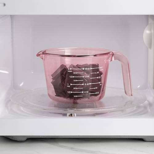 COOK WITH COLOR Glass Measuring Cups - Ideal for Cooking and Baking, Purple - color: Purple