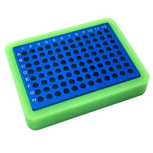 Aluminum Cooling Block - PCR Plate Cooler ，96-Well for 0.2 mL Tubes, Strips or 96-Well Plates (96-Well) - size: 0.2mL 96 well or 96 PCR plate
