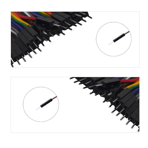 Multicolored 40 Pin 10CM Breadboard Jumper Wires, Male to Male Dupont Ribbon Cables