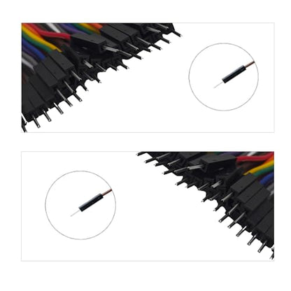 Multicolored 40 Pin 10CM Breadboard Jumper Wires, Male to Male Dupont Ribbon Cables