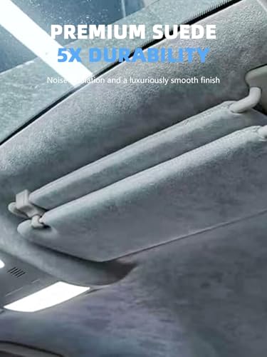 Light Gray Suede Headliner Fabric - 96" L × 60" W Auto Head Liners, Fabric Tube Packaging with Foam Backing for Cars, Trucks, SUVs, RVs, Boats - Home Repair/DIY Headliner Material - color: Dove Gray, size: 96"L×60"W