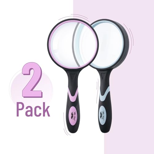 Mr. Pen- Magnifying Glass, 2 Pack, 10X Magnifier, 75mm Glass Lens - color: Pastel, size: 10X Magnifier
