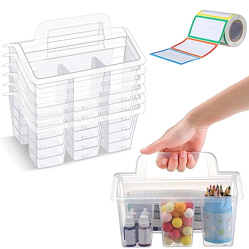 Maitys 6 Pcs Classroom Caddy Organizer with Handle, 4 Compartment