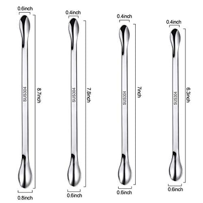 22 Pcs Stainless Steel Lab Spatula Micro Scoop Set for Gel Cap Filler