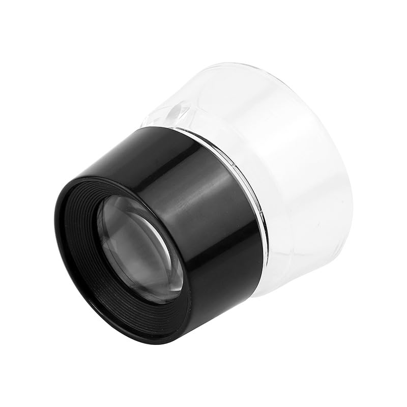 10X Power Black/Clear Stand Magnifier, Ambient Light Pocket Magnifier Wine Cup Shape Magnifying Loupe Glass Pre-Focused Loupe for Viewing Plants, Coins, Stamps, Maps, Fine Print,Wildlife