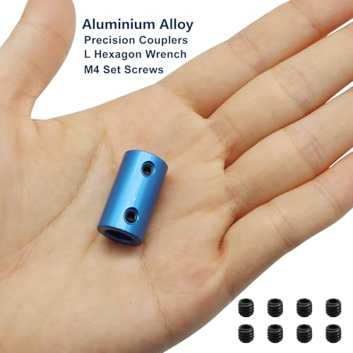 6pcs 8mm to 8mm Bore Rigid Shaft Coupler, Blue - size: 8mm to 8mm