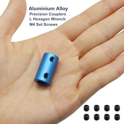 6pcs 8mm to 8mm Bore Rigid Shaft Coupler, Blue - size: 8mm to 8mm