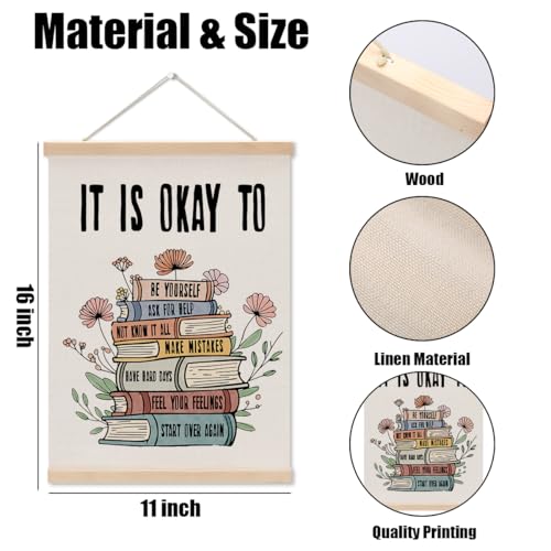 Inspirational Boho Poster Hanger, Positive Affirmations Wall Decor - color: Multi 0045