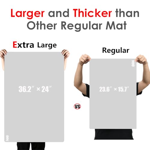 Extra Large Silicone Mat for Resin 36.2" x 24" 2MM Thick Silicone Craft Mat - color: Gray, size: 36.2" x 24"
