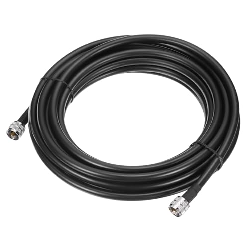 uxcell UHF Male PL-259 to UHF Male PL-259 Low Loss RG213 Coax Jumper Cable 5.5m/18ft - size: 18 Feet