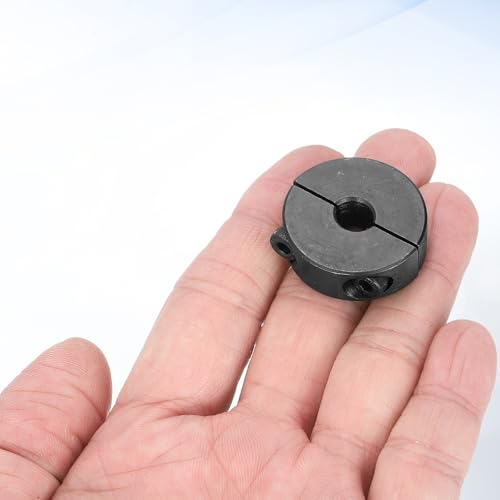 uxcell 4pcs Double Split Shaft Collars 8mm Bore, Two-Piece Clamping Collar 30mm OD 10mm Thickness Carbon Steel Lock Collar Clamp with Set Screws (Black Oxide) - size: 8mm x 30mm x 10mm