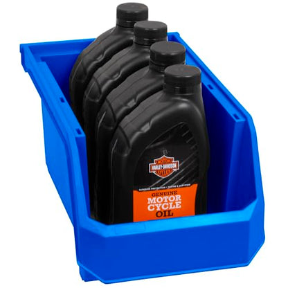 ReadySpace Large Stackable Plastic Storage Bins, 6-Pack, Blue - color: Blue, size: Large, 6-Pack