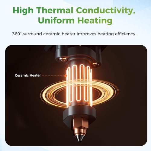 Creality Official Hi Hotend Kit, Upgrades Ceramic Heating Block Kit, Unicorn Quick Swap 3D Printer Nozzle, High Flow Extruder Heater Block, All Metal Integrated Accessories for Creality Hi Combo - style: Hi