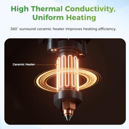Creality Official Hi Hotend Kit, Upgrades Ceramic Heating Block Kit, Unicorn Quick Swap 3D Printer Nozzle, High Flow Extruder Heater Block, All Metal Integrated Accessories for Creality Hi Combo - style: Hi