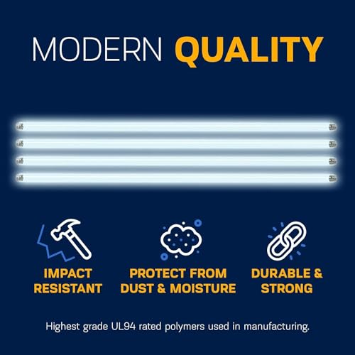 KASTLITE T12 Fluorescent 48" Safety Sleeves (6, Light Blue) - color: Light Blue
