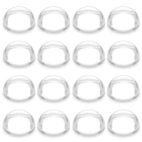 16 Pcs Crystal Dome Magnifying Paperweight, Paper Weights Clear Distortion-Free Optics Convex Lens Set for Physics Classroom Home Decor for Outdoor Events, 1.6inch
