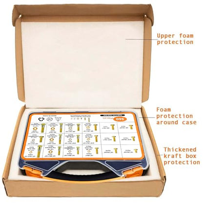560PCS Grade 8 Assorted Nuts and Bolts Assortment Kit, SAE Sizes Bolts - size: 560pcs 1/4-20 5/16-18 3/8-16 1/2-13