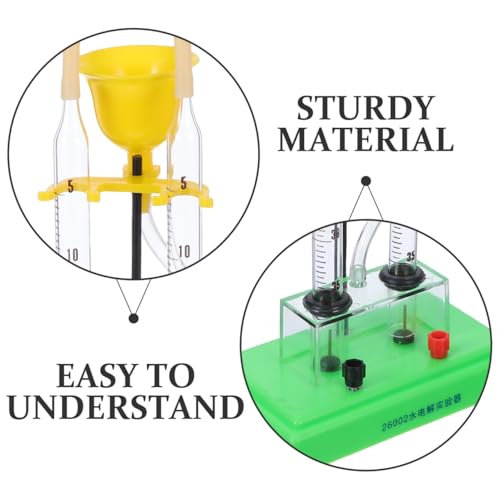 Water Electrolysis Experiment Device Electrolysis Unit for Demonstrating Water Oxygen Production Hydrogen Observation Teaching Instrument for Home School and Laboratory Use