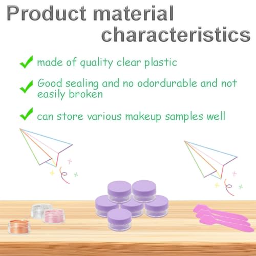 50 Pcs Makeup Sample Containers 3g/5g Sample Containers with Lids Tiny Sample Jars for Skincare Cream Lotion Jewelry Beads DIY Crafts Travel (FZG/5g/Zi) - color: purple, size: 5g