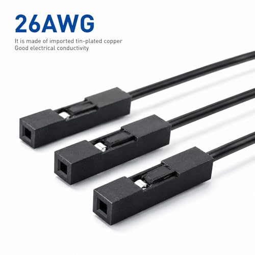 10 Pack Female to Female Jumper Wires 2 Pin Connector