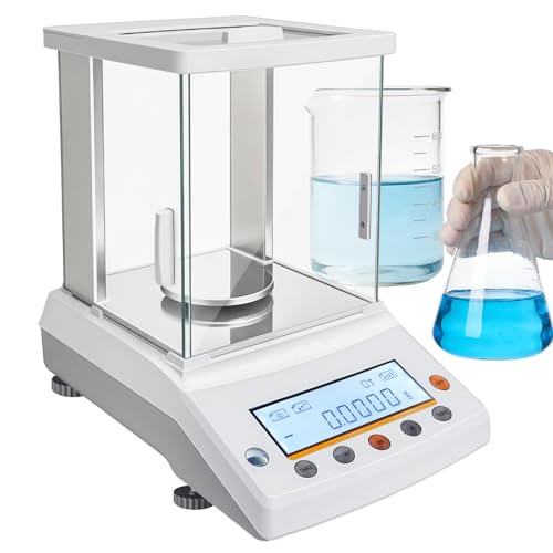 0.0001g x 220g Lab Digital Analytical Balance 0.1mg/220g Digital Scale Precision Weighing Accuracy Electronic Scientific Analytical Scale for Pharmacy, Lab, Jewelry Store