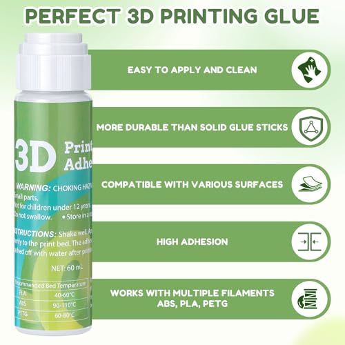 3 Pack 3D Printer Heated Bed Adhesive, Hot Bed Glue, Green Sticker - style: Green Sticker