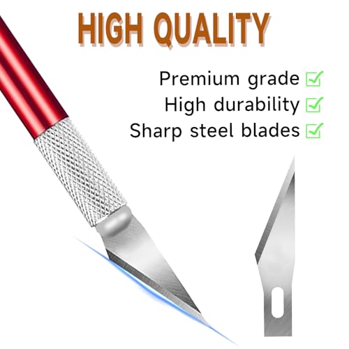 14 piece craft knife set, precision cutting tools, art specific hobby blades, suitable for Modeling, Carving, Precision knife for Arts & Crafts