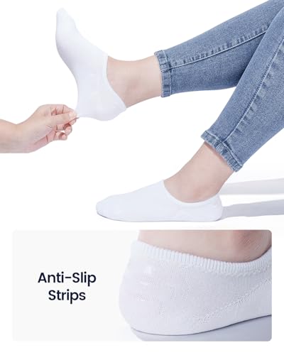 IDEGG No Show Socks Women 10 Pairs Low Cut Anti-Slid Athletic Casual Socks - color: Color D - 5 White and 5 Gray, size: 5-8.5