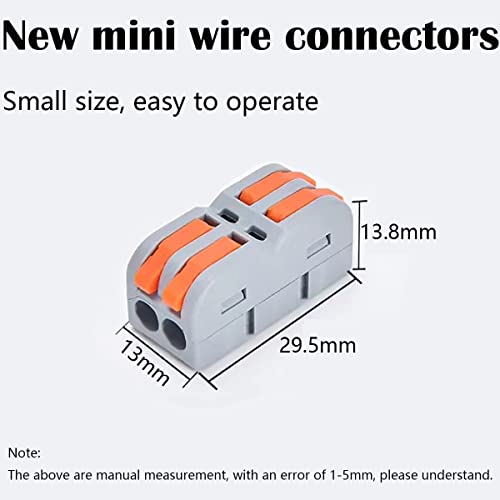 CESFONJER Compact Wire Connectors, Wire Connectors, SPL-2M Cable Connector Terminal Blocks, Free Combination Spring Connector (14 Pcs) - color: set2