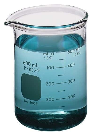 Pyrex 1003-2L Brand 1003 Griffin Heavy-Duty Beaker, 2000 mL, 4/pk - size: Cap. mL 2000 - Grad Int. mL 200 - Glass