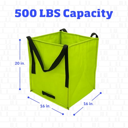 DURASACK Heavy Duty Storage Tote Bag 22-Gallon, Lime Green, Pack of 4 - color: Lime Green, size: Pack of 4