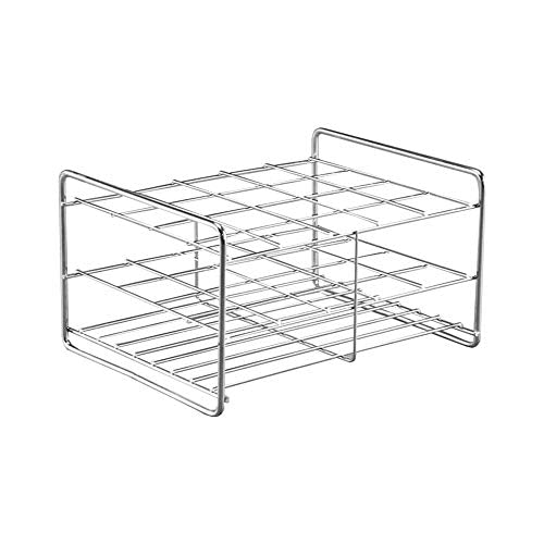 Stainless Steel Test Tube Rack,20 Place,5x4 Format,Wire Constructed,Outer Diameter Permitted of Tubes 29-31mm - size: 29-31mm 5×4
