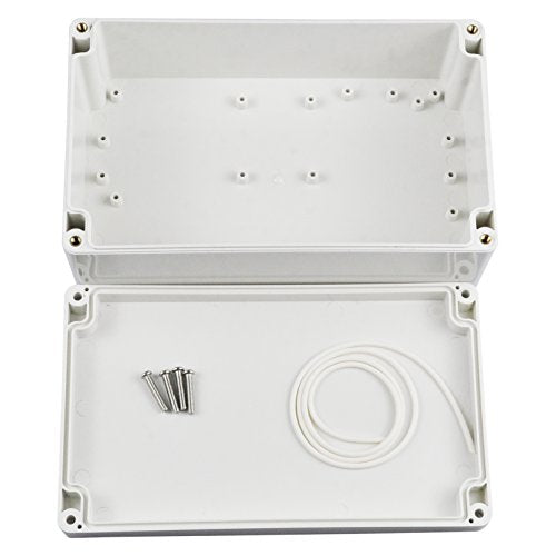 Waterproof Electronic ABS Plastic Junction Project Box Enclosure 200mm by 120mm by 75mm (White) - color: White, size: 7.87"x4.72"x2.95"