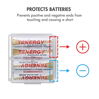 Tenergy 10 Pack Plastic Storage Case for AA/AAA Batteries (Batteries Sold Separately) - size: 10 Pack