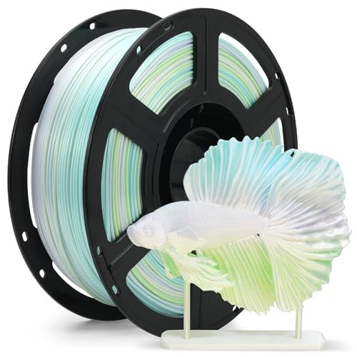 FLASHFORGE Silk PLA Filament 1.75mm, 3D Printer Filament 1kg (2.2lbs) Spool, Smooth and Silky Texture 3D Printing Filament, Dimensional Accuracy +/- 0.02mm - color: Macaron
