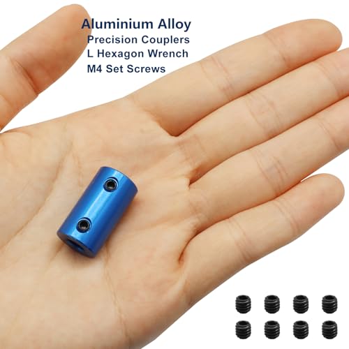 6pcs 6mm to 6mm Bore Rigid Shaft Coupler, Blue - size: 6mm to 6mm