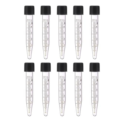 PATIKIL 5ml Centrifuge Tubes, 10 Pcs Glass Graduated Centrifuge Vials with Screw Cap Conical Bottom Test Tube Storage Container for Sample Laboratory Liquid - size: 5ml