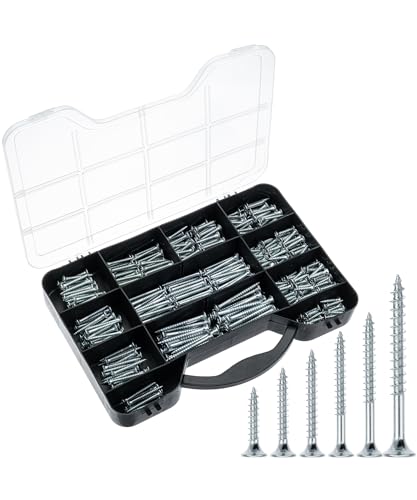 Mr. Pen- Wood Screws Assortment Kit, 456 pcs, Silver, Phillips Flat Head - color: Silver, size: 456 pcs