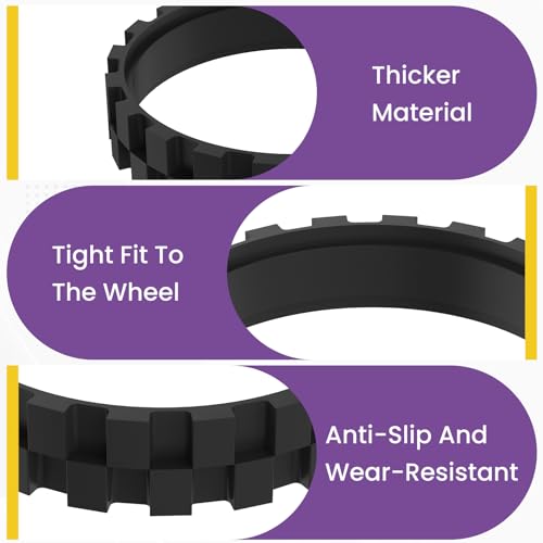 4 Pack Tires Replacement for ROOMBA Sweeping Robot Wheels
