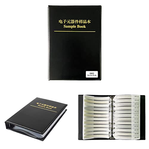 1% 0805 SMD Resistor Sample Book (0 ohm-10M ohm) SMT Resistor Pack Box Book Assorted Folder 170 Values 8500pcs Resistance Sample Book Kit (Resistor-0805) - color: R0805