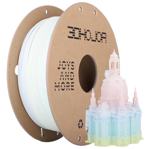 3DHoJor Matte Rainbow 3D Printer PLA Filament 1.75mm +/- 0.03 Multicolor Change Filament 1 KG(2.2lbs) Spool Fit Most FDM Printer-Yellow Pink Blue Green - color: Matterainbow: Yellow Pink Blue Green