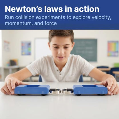 United Scientific™ Dynamics Carts, Physics STEM Kit, Set of 2, Newton's Law