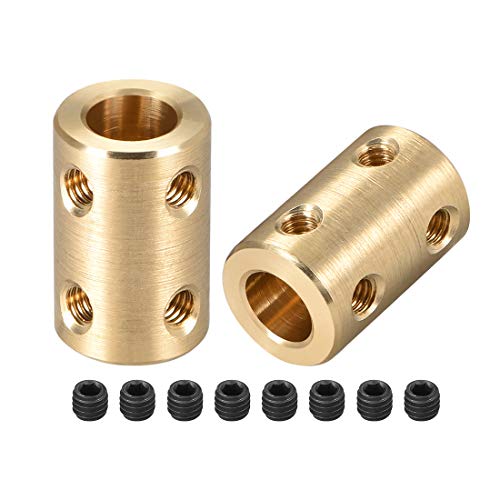 uxcell 5mm to 8mm Bore Rigid Coupling Set Screw L22XD14 Copper,Shaft Coupler Connector,Motor Accessories,2pcs