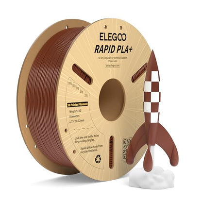 ELEGOO Rapid PLA Plus 3D Printer Filament 1.75mm Brown 1KG - color: 1kg Brown