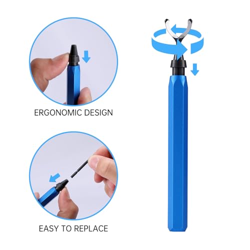 2 Pcs Deburring Tool +10 Pcs BS1010 High Speed Steel Blades