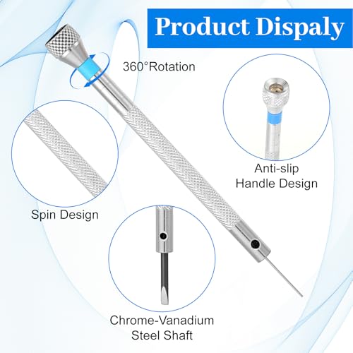 Nogeqi 8PCS Mini Watch Screwdriver Set, Jewelers Screwdriver Set for Watch Repair, 0.6-2.0mm Micro Precision Repair Kit for Eyeglass Sunglass Watchmaker Jewelry Computer Phone Small Tools