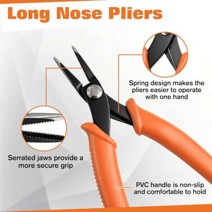 Mini Long Nose Pliers Specialty Pointed Nose Tweezer Nose Pliers - style: Long Nose Pliers Serrated Jaws